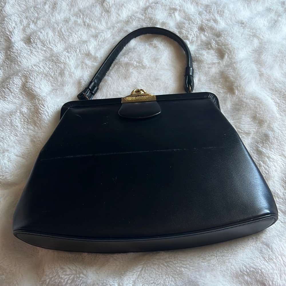 Vintage Ideal Black Leather Purse